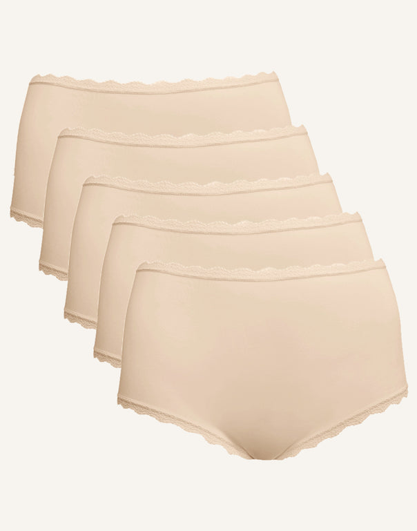 High Panty Set 2x Basic Pale 