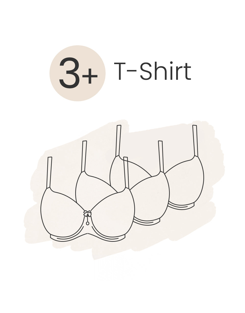 T-Shirt Bra Set 3+