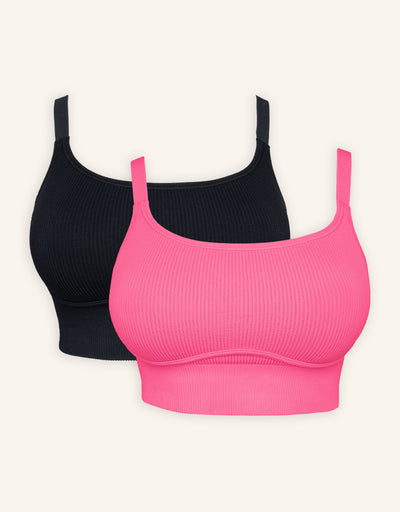 Bustier Set 2x Freeda Black/Flamingo