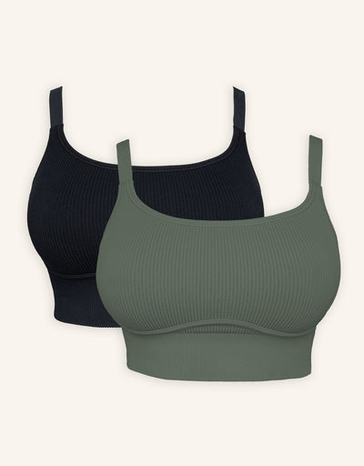Bustier Set 2x Freeda Black/Olive