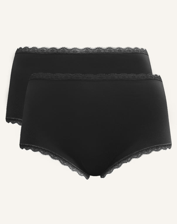 High-Panty-Set 2x "Basic" black