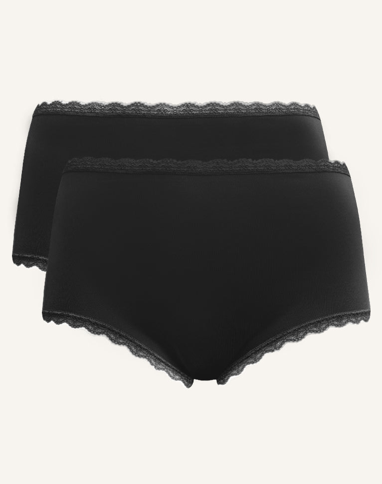 High-Panty-Set 2x "Basic" black