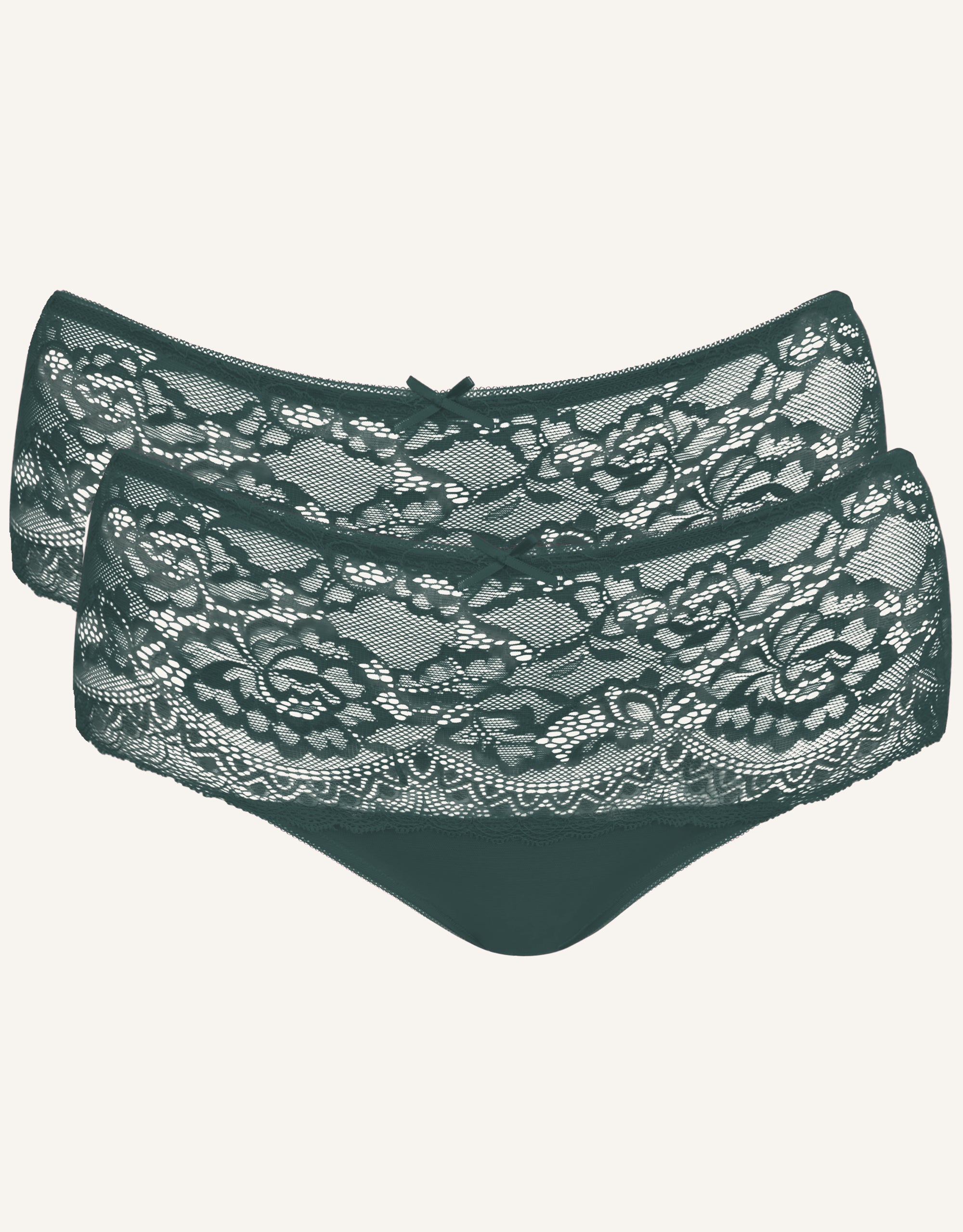 High Panty Set 2x Lace Basic Forest