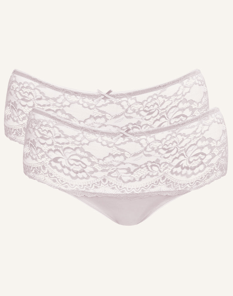 High-Panty-Set 2x "Lace Basic" powder