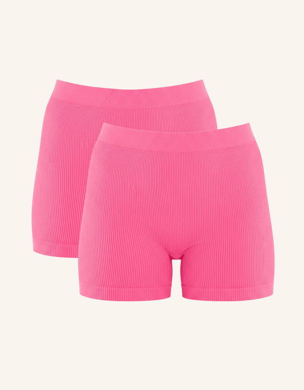High-Waist Shorts Set 2x Freeda Flamingo
