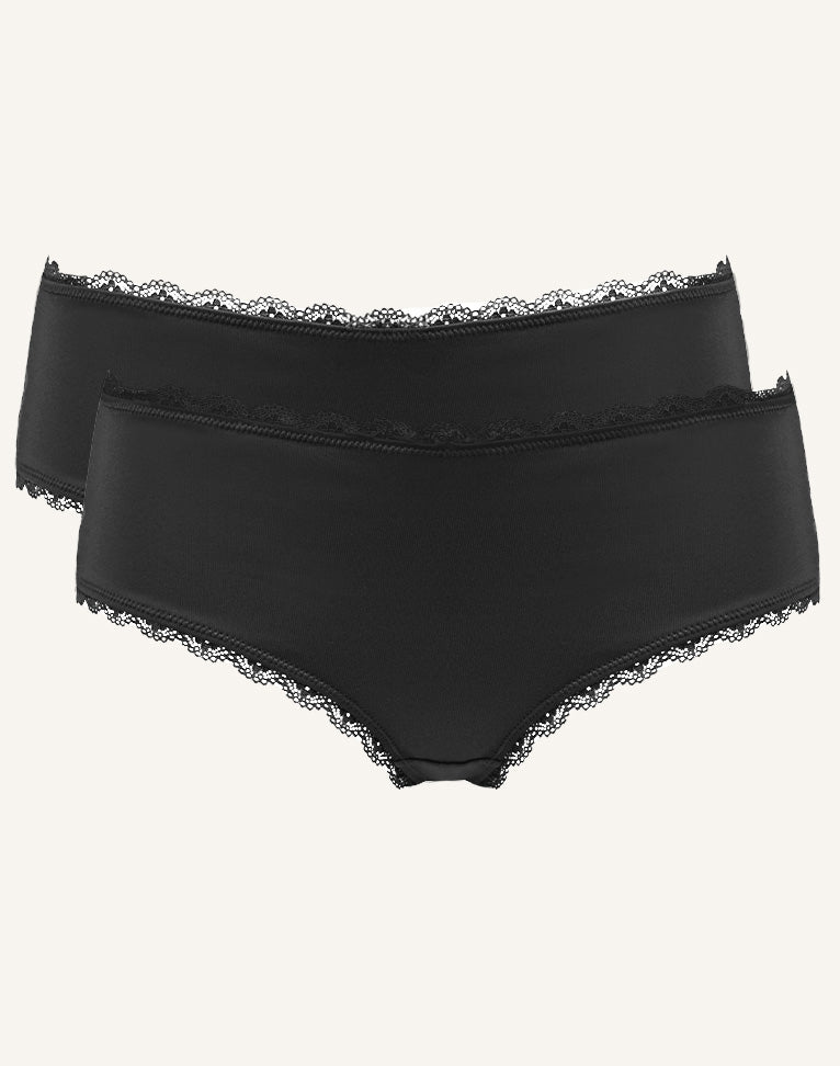 Panty-Set 2x "Basic" black