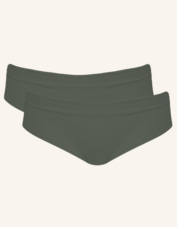 Panty-Set 2x "Cotton Basic" olive