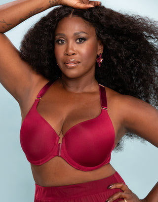 Front Closure Bra Pure Luxe Bordeaux