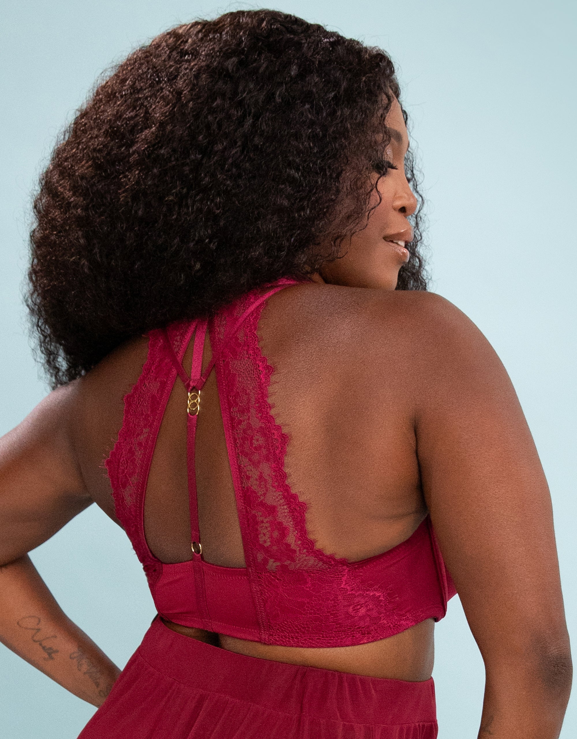 Front Closure Bra Pure Luxe Bordeaux