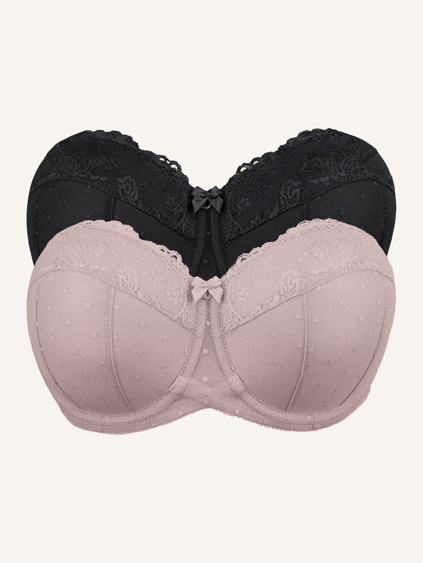Bra Set 2x Diamond Black/Taupe