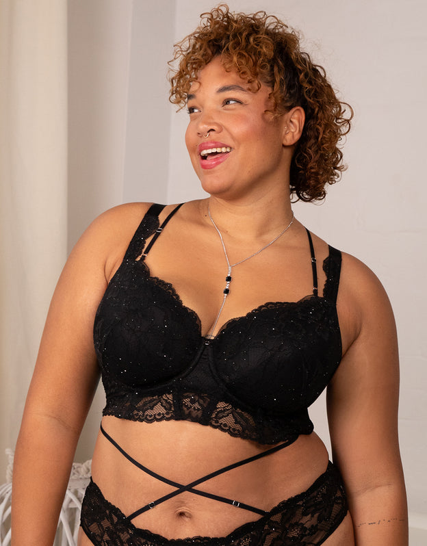 Bra True Glam Black + Neckpiece Jewel