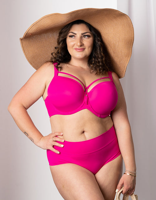 Fold-Over-Bikini-High-Panty "Monaco/Palma" pink