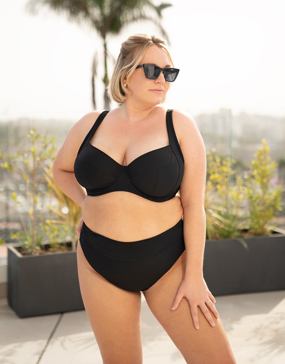 Bikini-High-Waist-Brazilian "Porto" black