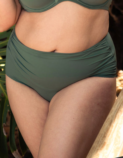 Bikini-High-Waist-Panty "Valencia" olive