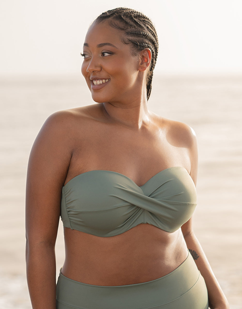 Multiway-Bikini-Top "Monaco" khaki