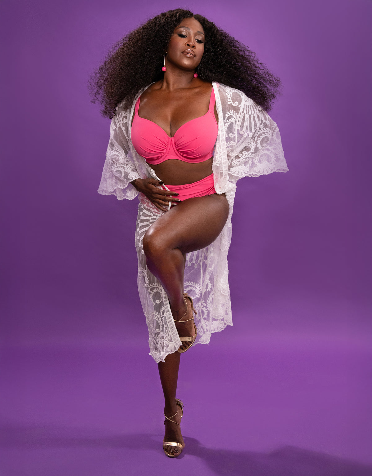 Moulded Bikini Top Valencia Chic Flamingo