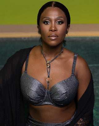 Moulded Bikini Top Valencia Glam Silver
