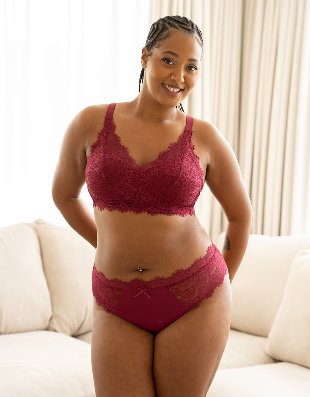 Bralette "Sensla" bordeaux