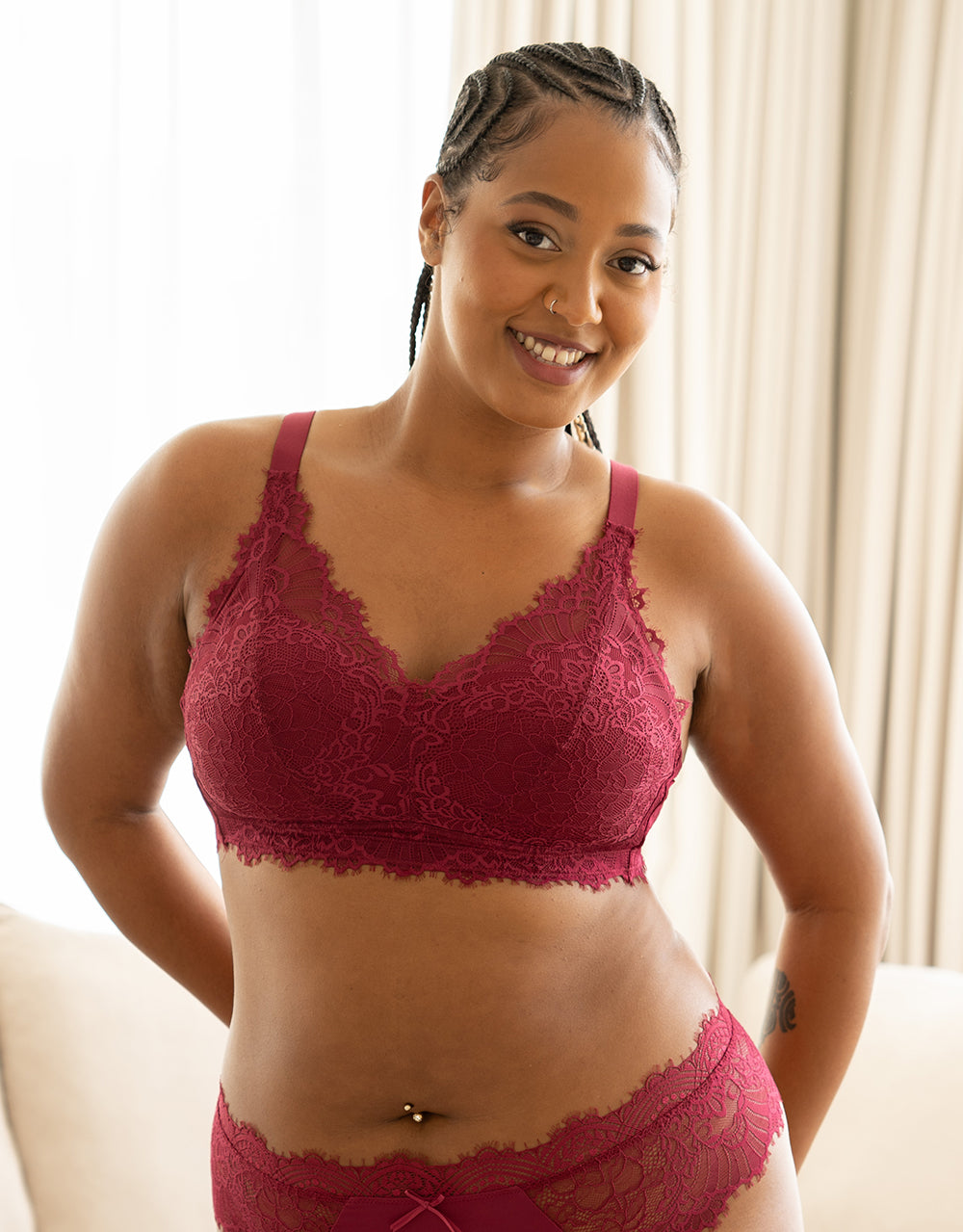 Bralette "Sensla" bordeaux