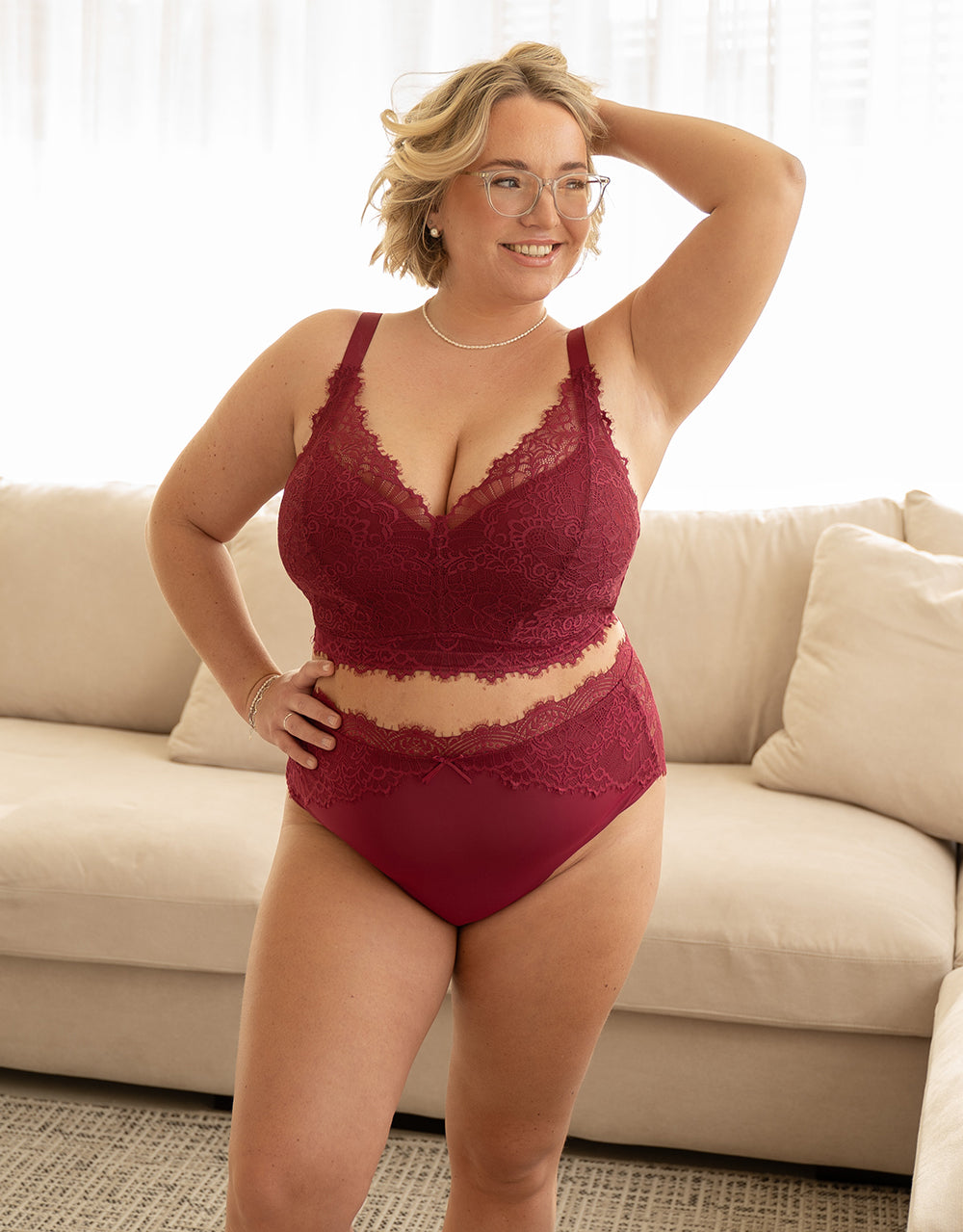 Bralette "Sensla" bordeaux