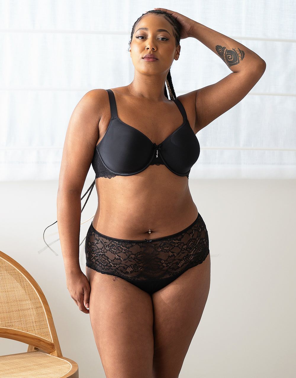 High-Panty "Lace Basic" black