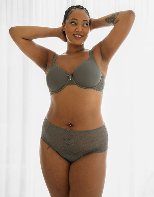 High-Panty "Lace Basic" olive