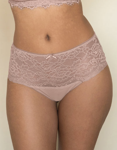 High Panty Lace Basic Taupe