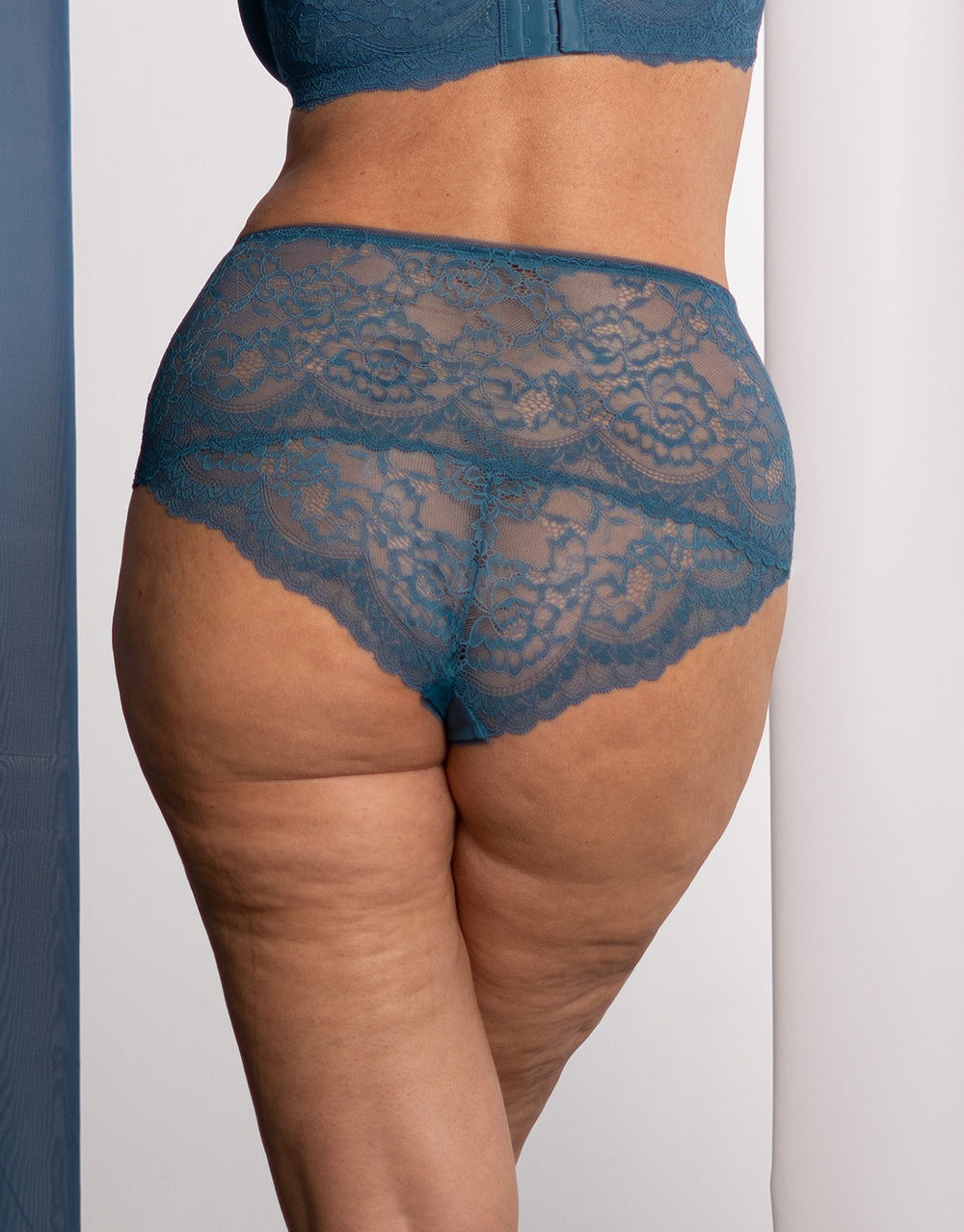 High-Panty-Set 2x "Lace Basic" teal