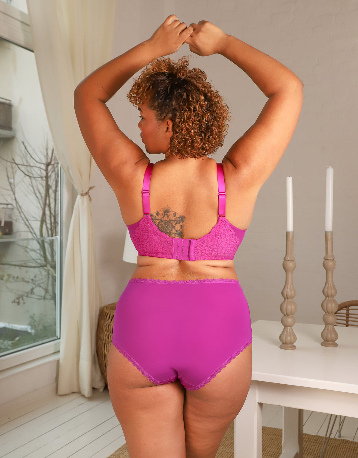 High Panty Set 2x Basic Orchid