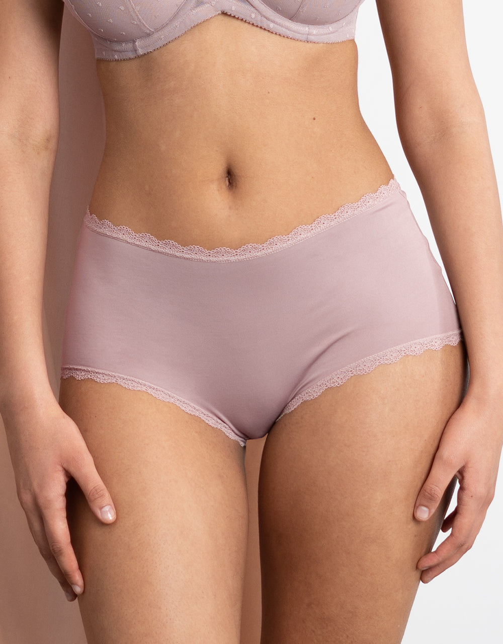 High-Panty-Set 2x "Basic" taupe