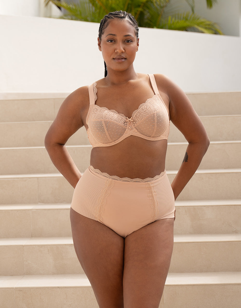 High-Waist-Panty "Clara" cappuccino