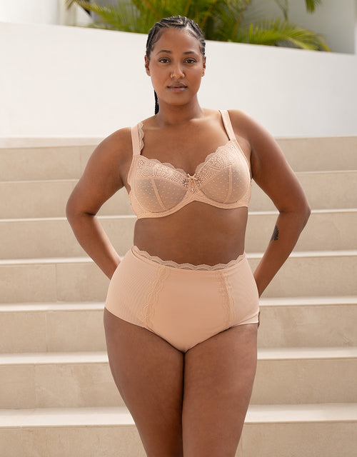 High-Waist-Panty "Clara" cappuccino