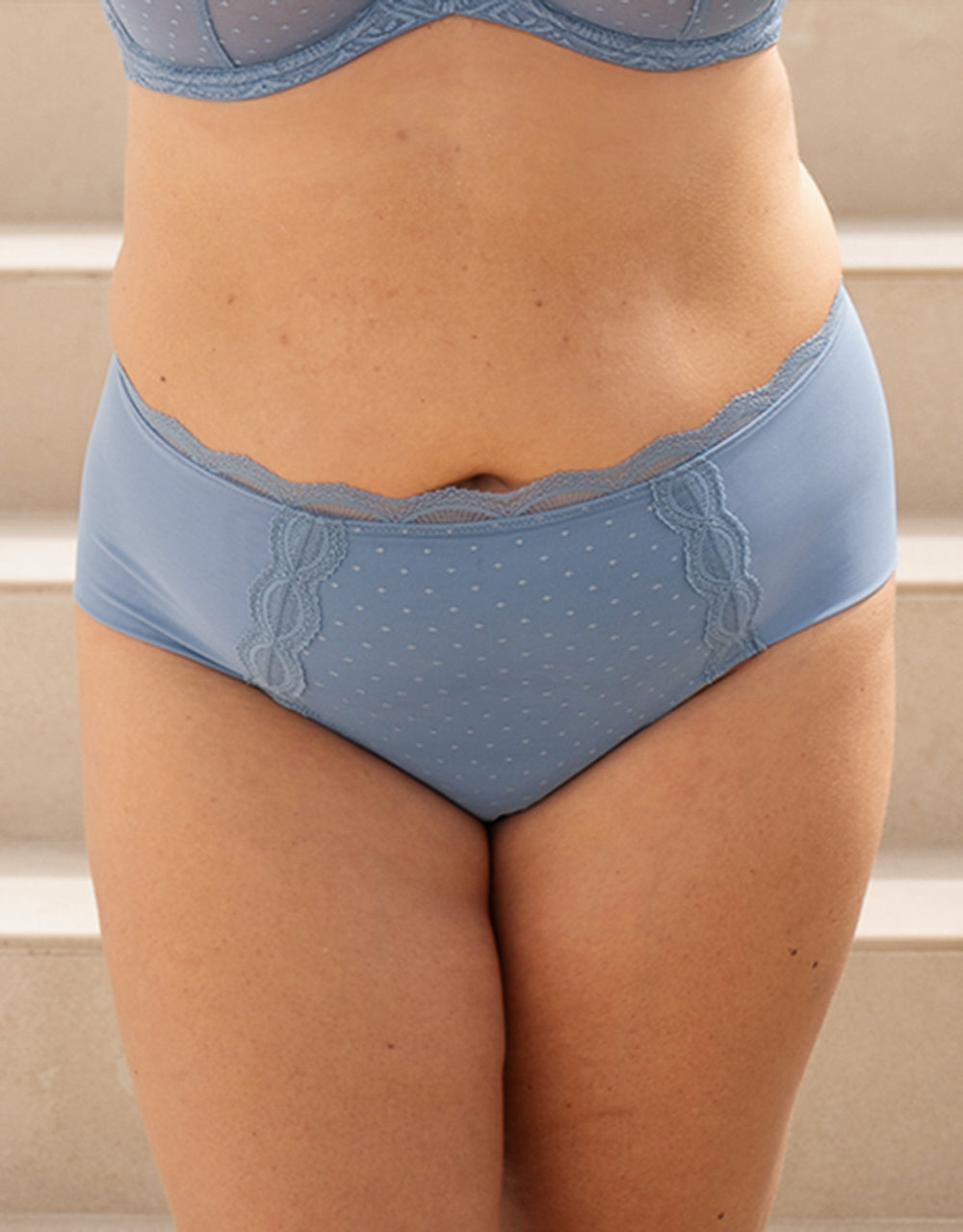 High-Panty "Clara" blue-grey