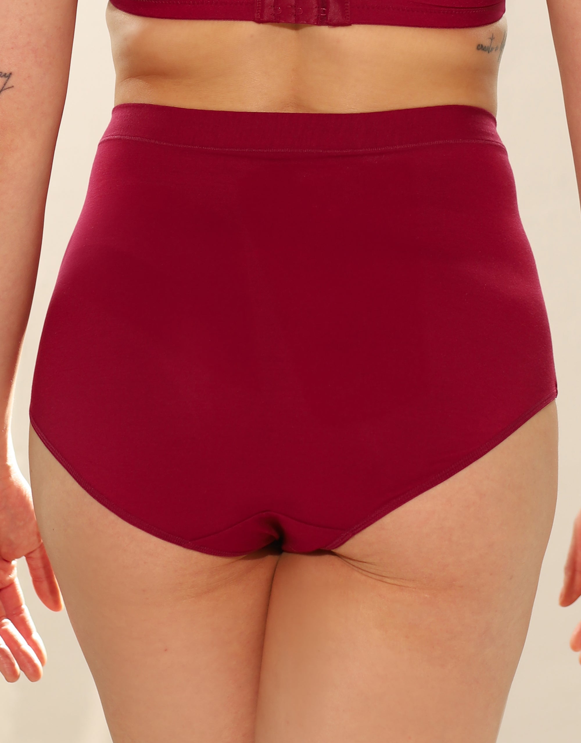 High-Waist Panty Cozy Basic Bordeaux 