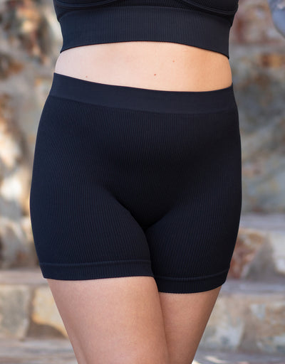 High-Waist Shorts Set 2x Freeda Black/Taupe