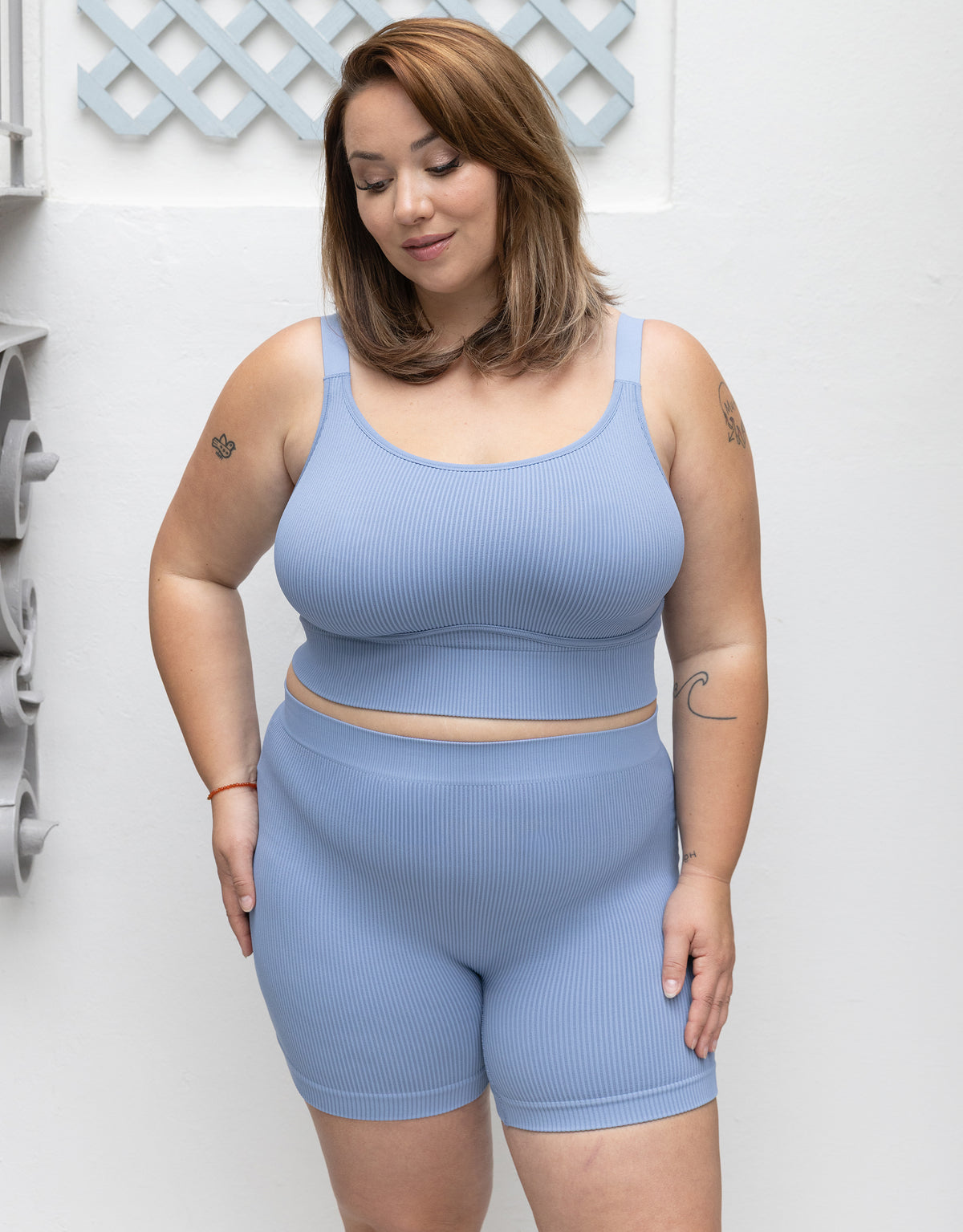 High-Waist Shorts Freeda Bluegrey