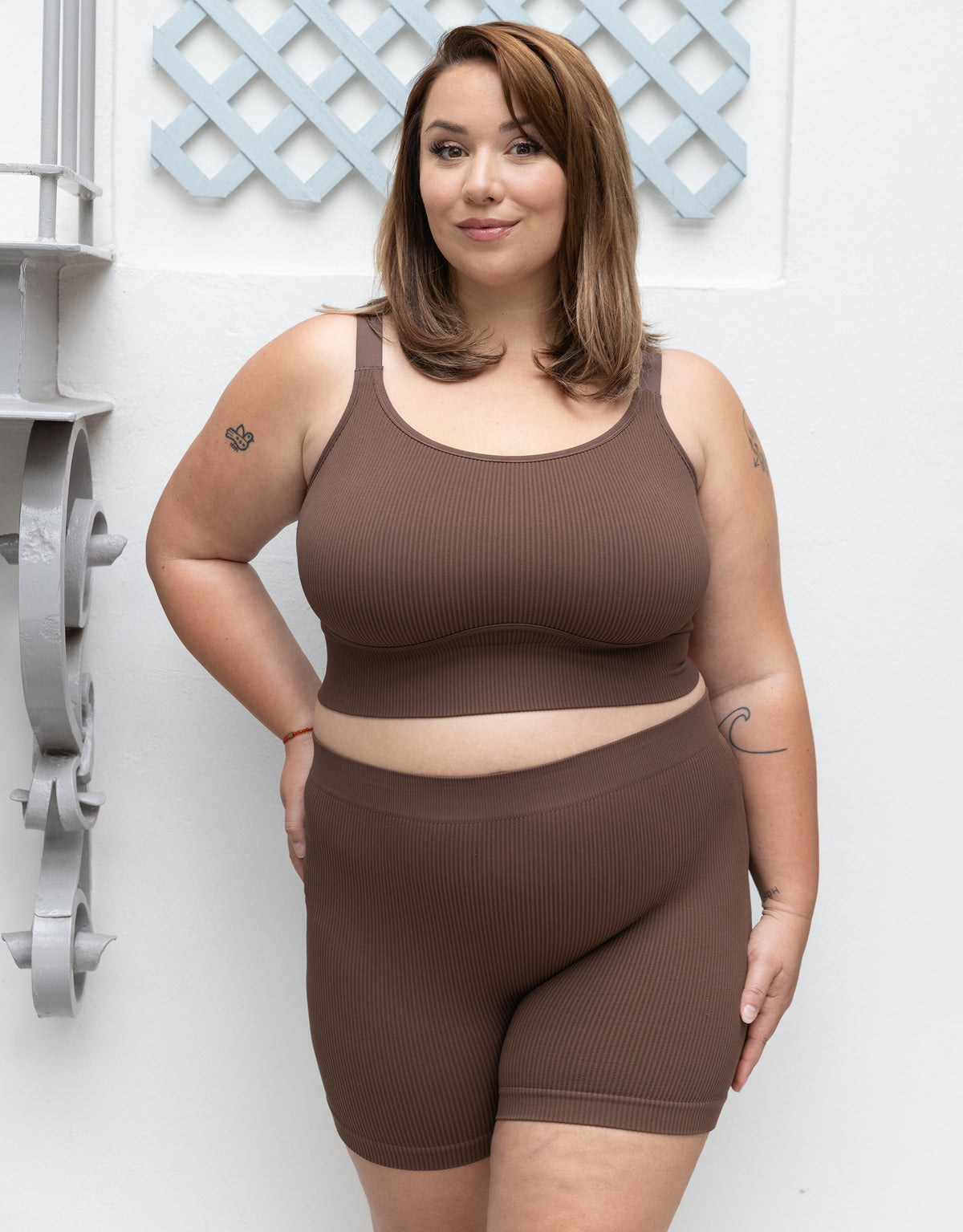 High-Waist Shorts Freeda Coffee