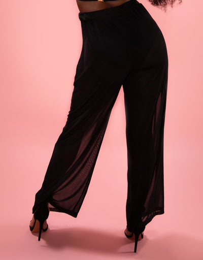 Pants Sheer Transparent Black