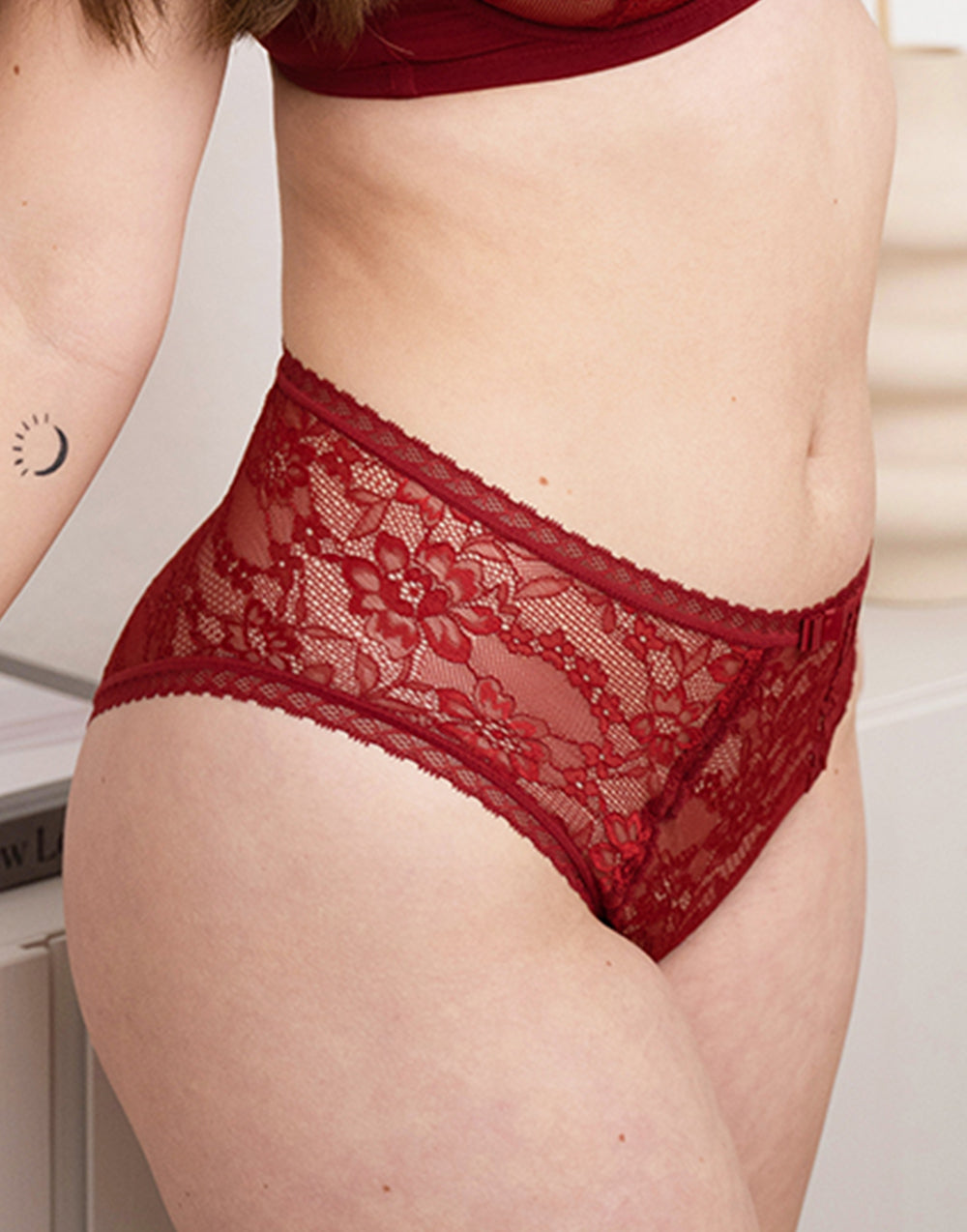 High-Panty "Valerie" burgundy