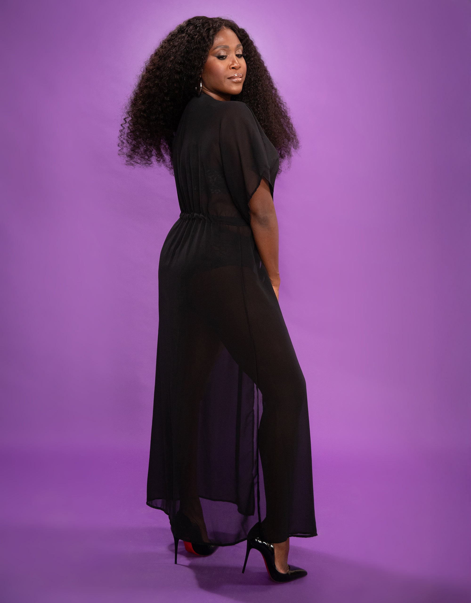 black dress with sheer Dress Sheer Transparent Black