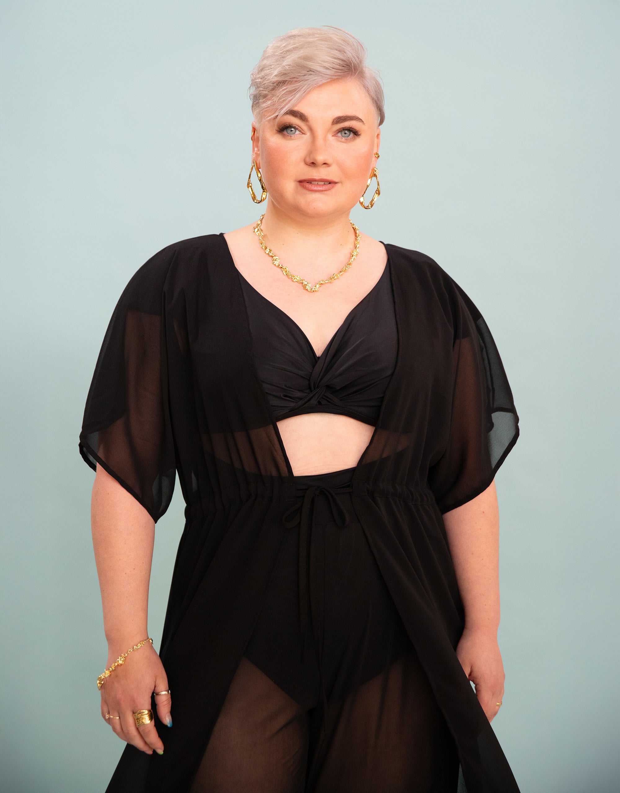Dress Sheer Transparent Black