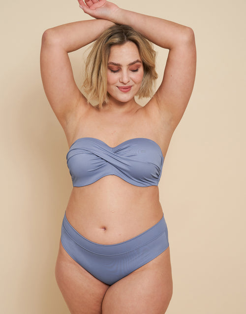 Bikini-High-Panty "Monaco" blue-grey