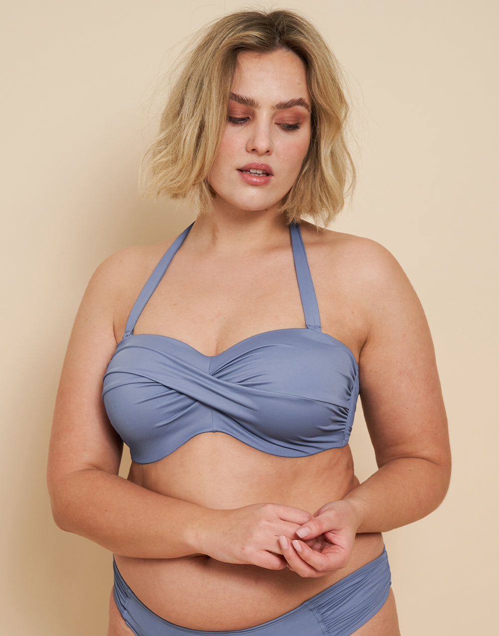 Multiway-Bikini-Top "Monaco" blue-grey