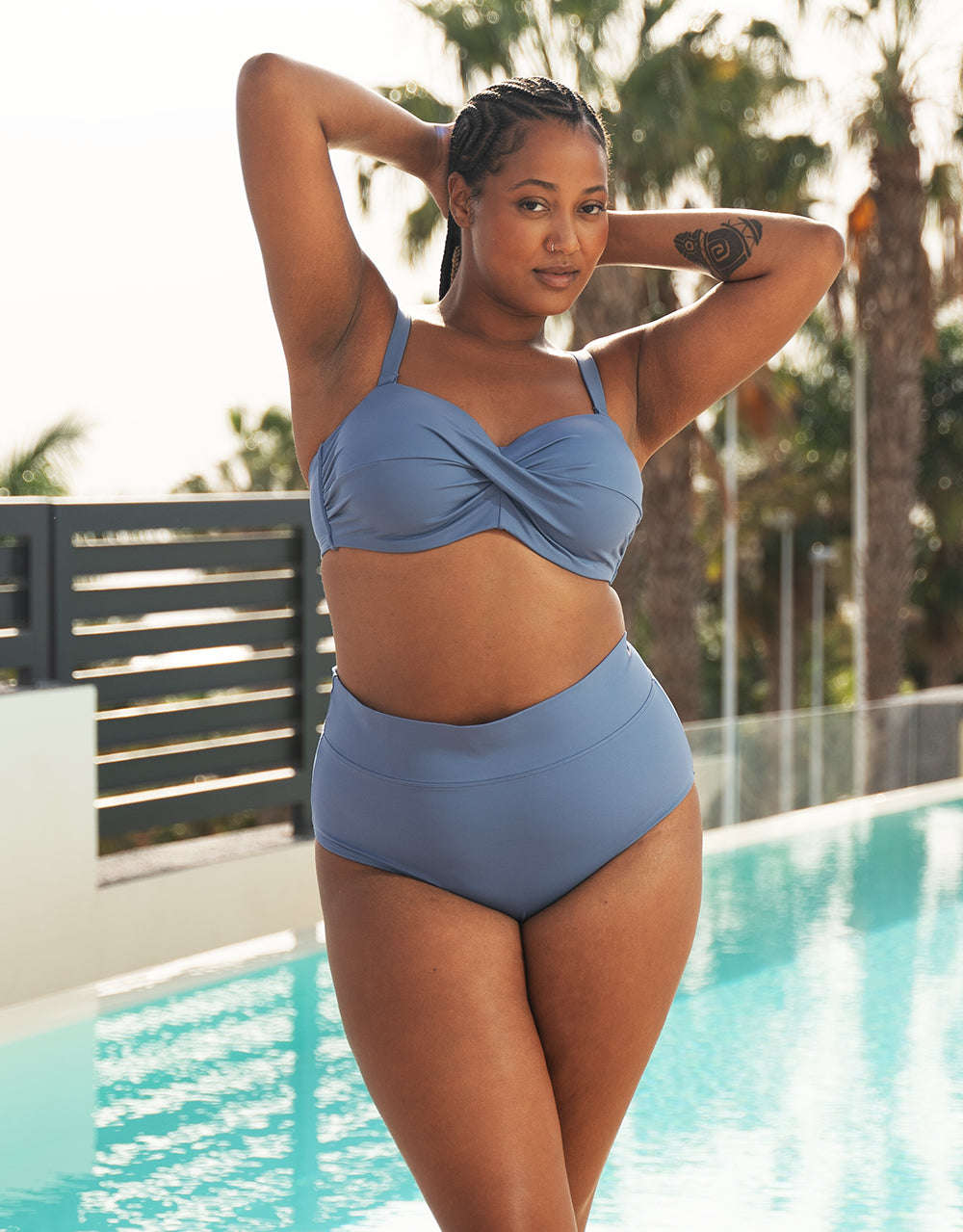 Multiway-Bikini-Top "Monaco" blue-grey