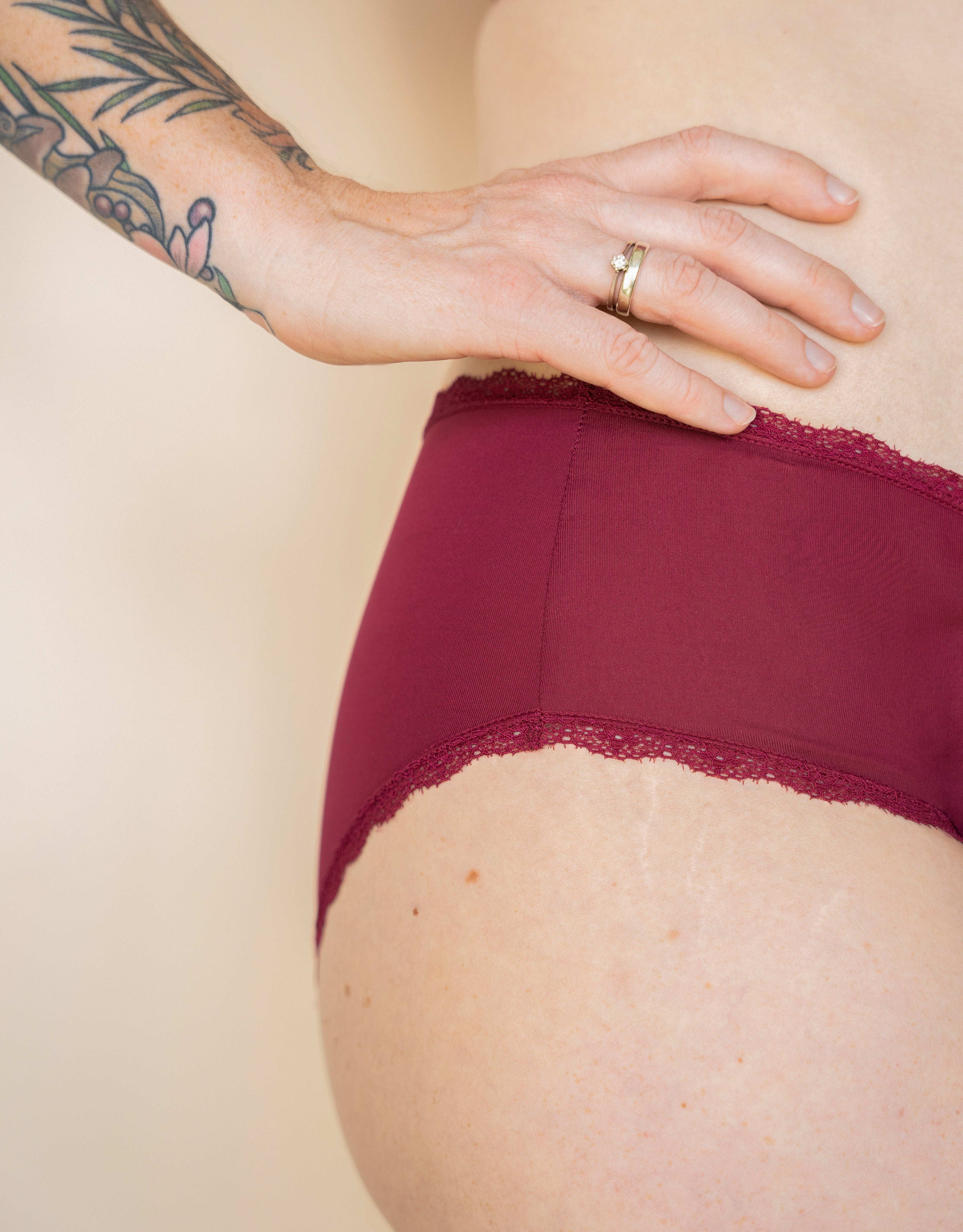 Panty "Basic" bordeaux