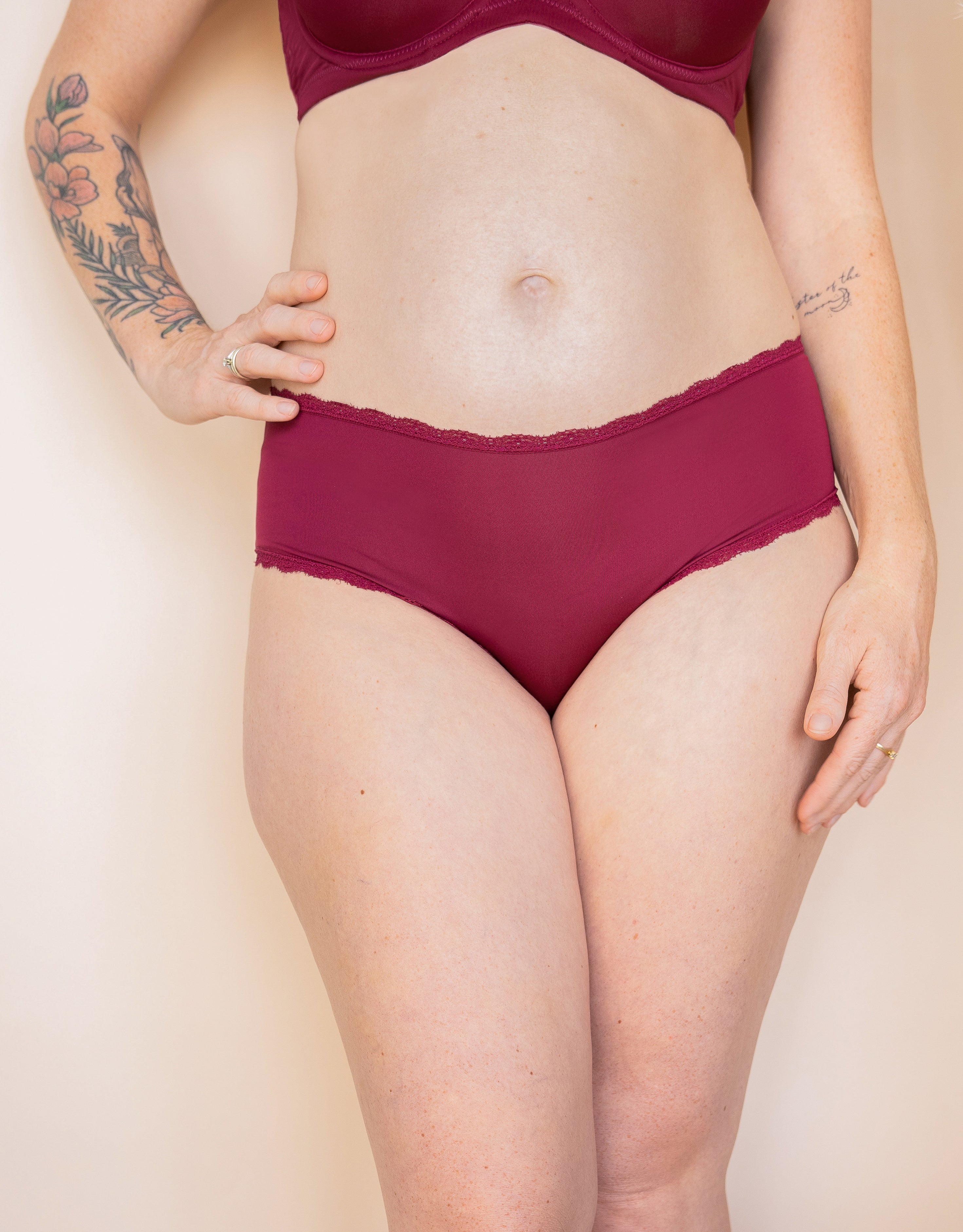 Panty "Basic" bordeaux