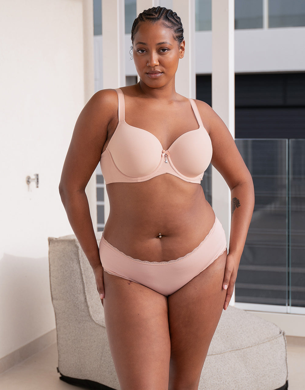 Panty-Set 2x "Basic" rose