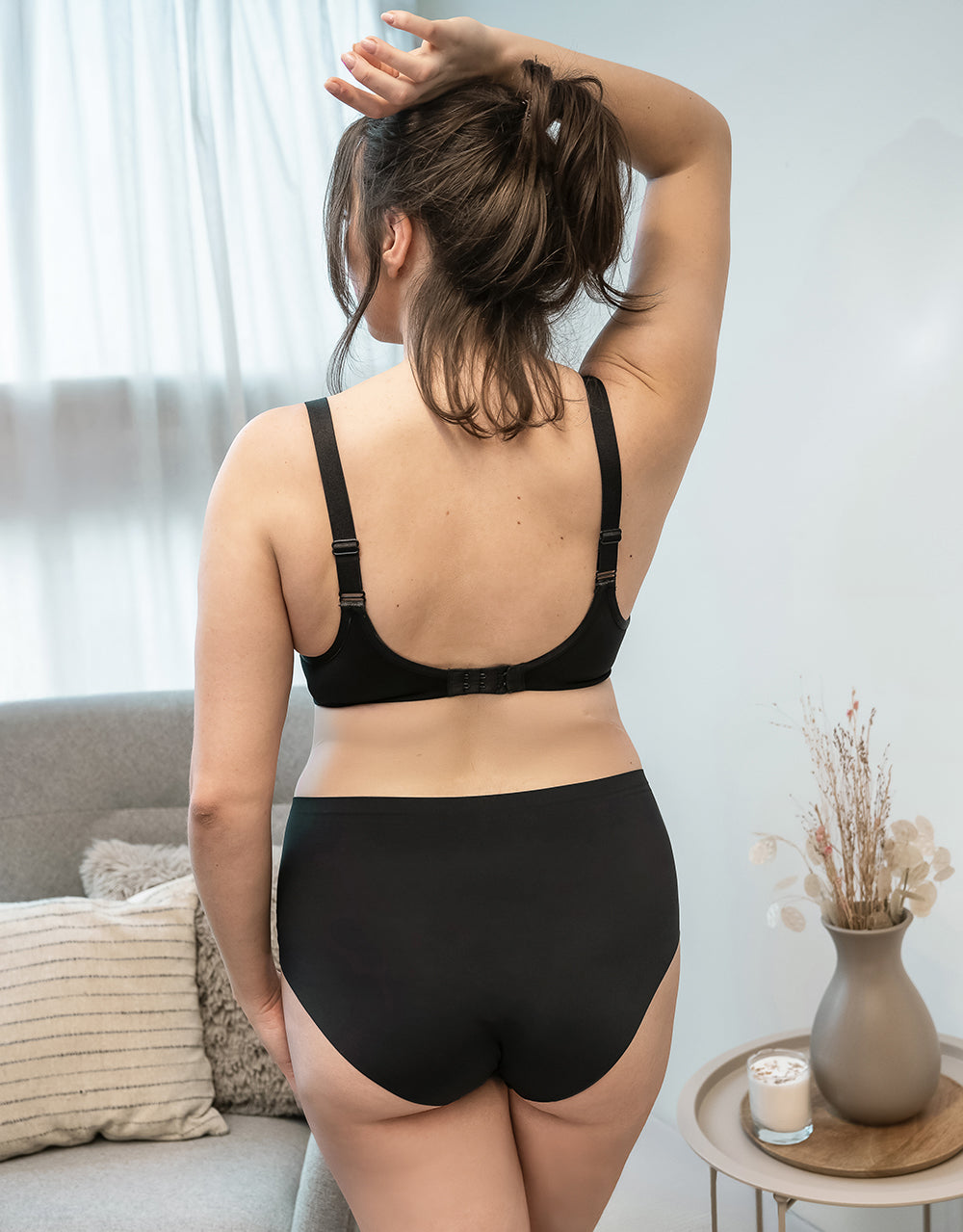 High-Panty-Set 2x "Invisible Basic" black