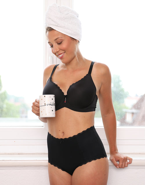 High-Waist-Panty "Pure Basic" black