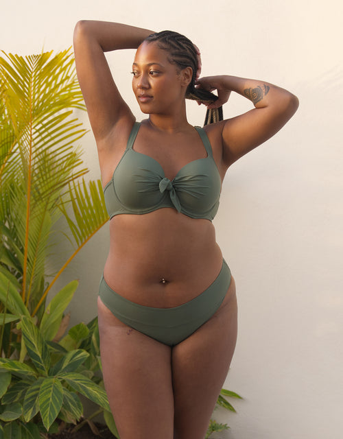 Schalen-Bikini-Top "Valencia" olive